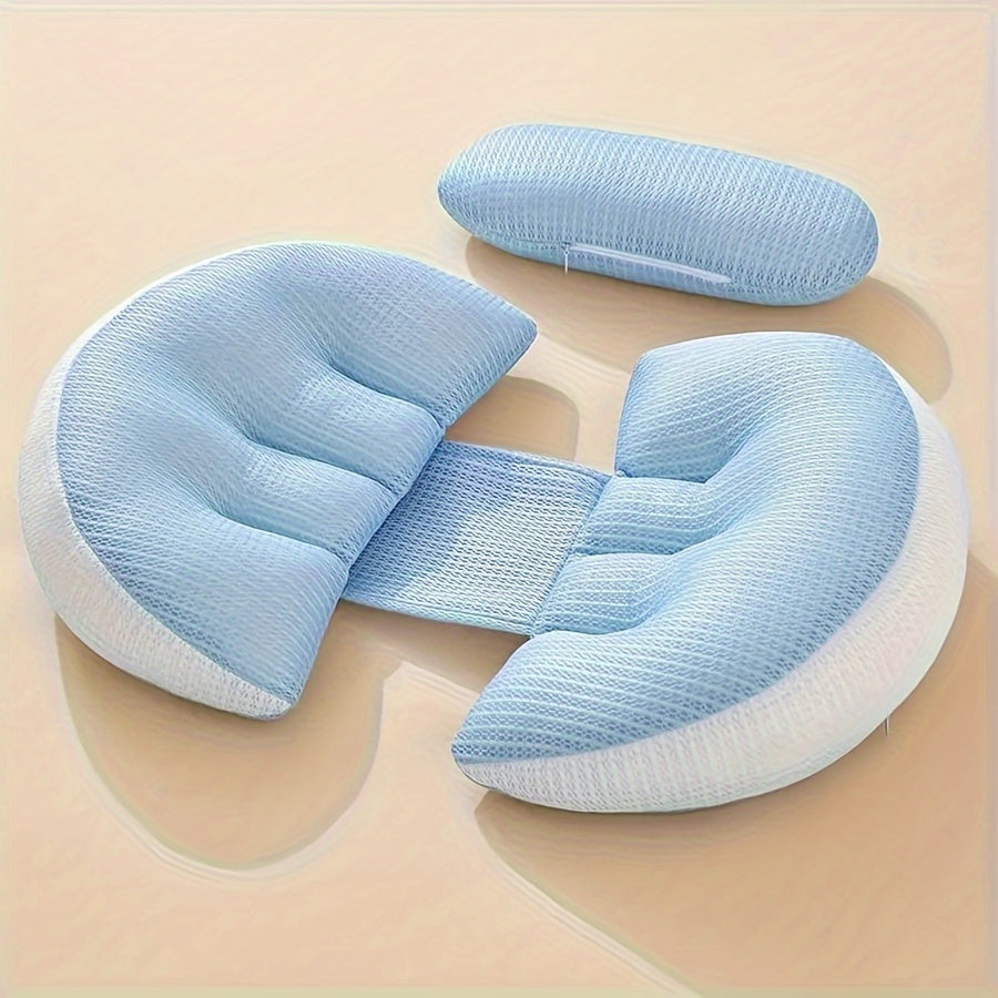 Soft Polyester, U-Shaped Maternity Pillow for Side Sleepers by Gentlecradle - Provides Waist Support & Belly Relief, Ideal for Pregnancy Comfort