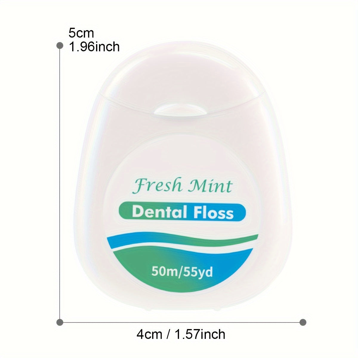 Fresh Mint Teeth Floss: Waxed PE, Cleans between teeth, slides easily into tight spaces, refreshing mint flavor, oral hygiene tool.