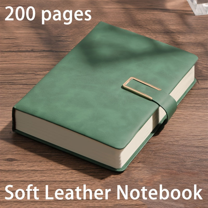 Enhanced A5 Faux Leather Journal with Pen Holder - Softcover Business Notebook for Students & Professionals in Retro Style, Available in Various Colors, Notebooks And Journals