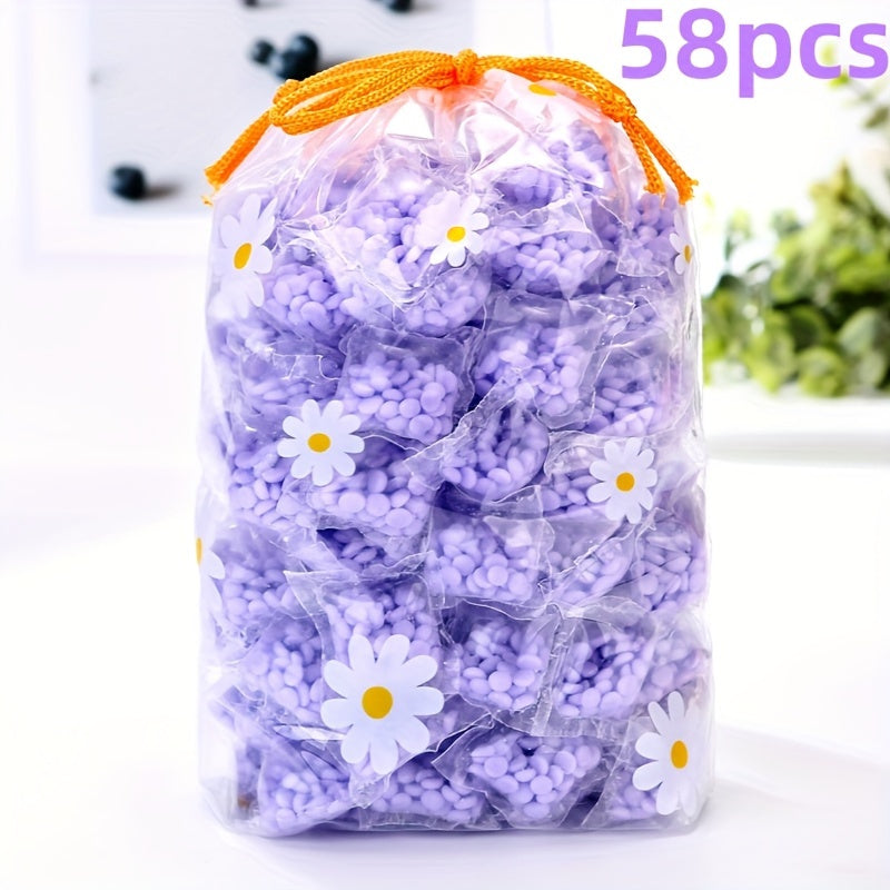 Fragrant Pearls Laundry Detergent: 12/58/98 pcs, long-lasting scent, dye and bleach free, made of PET material.