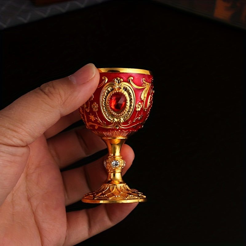 1 mini shot glass, white wine cup decoration, metal white wine glass, hot wine glass, golden banquet shot glass, tea cup, water cup, holy water cup, wine decoration