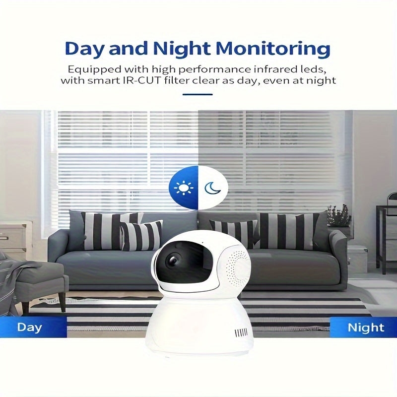 2.4G&5G Wifi Smart Home IP Camera with One-click Call Support, HD Wireless Video Surveillance for Home Security CCTV, Auto Tracking, Night Vision, Motion Alert, Two Way Audio - Perfect Christmas, Halloween, or Thanksgiving Day Gift