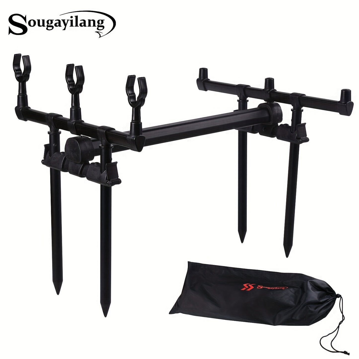 Aluminium alloy and ABS material carp fishing pole racks.