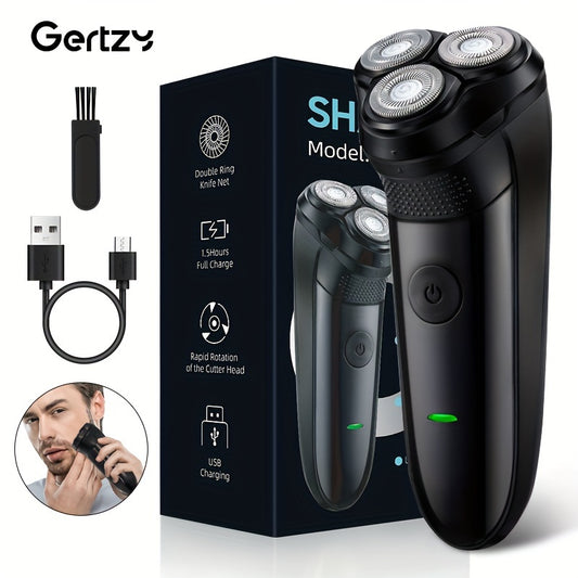 Rechargeable mini electric shaver, cordless and portable, perfect gift for men.