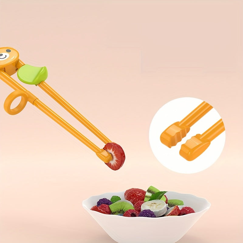 Training chopsticks for beginners, ideal for apartments, college dorms, and back-to-school. Featuring a cartoon and kawaii design.