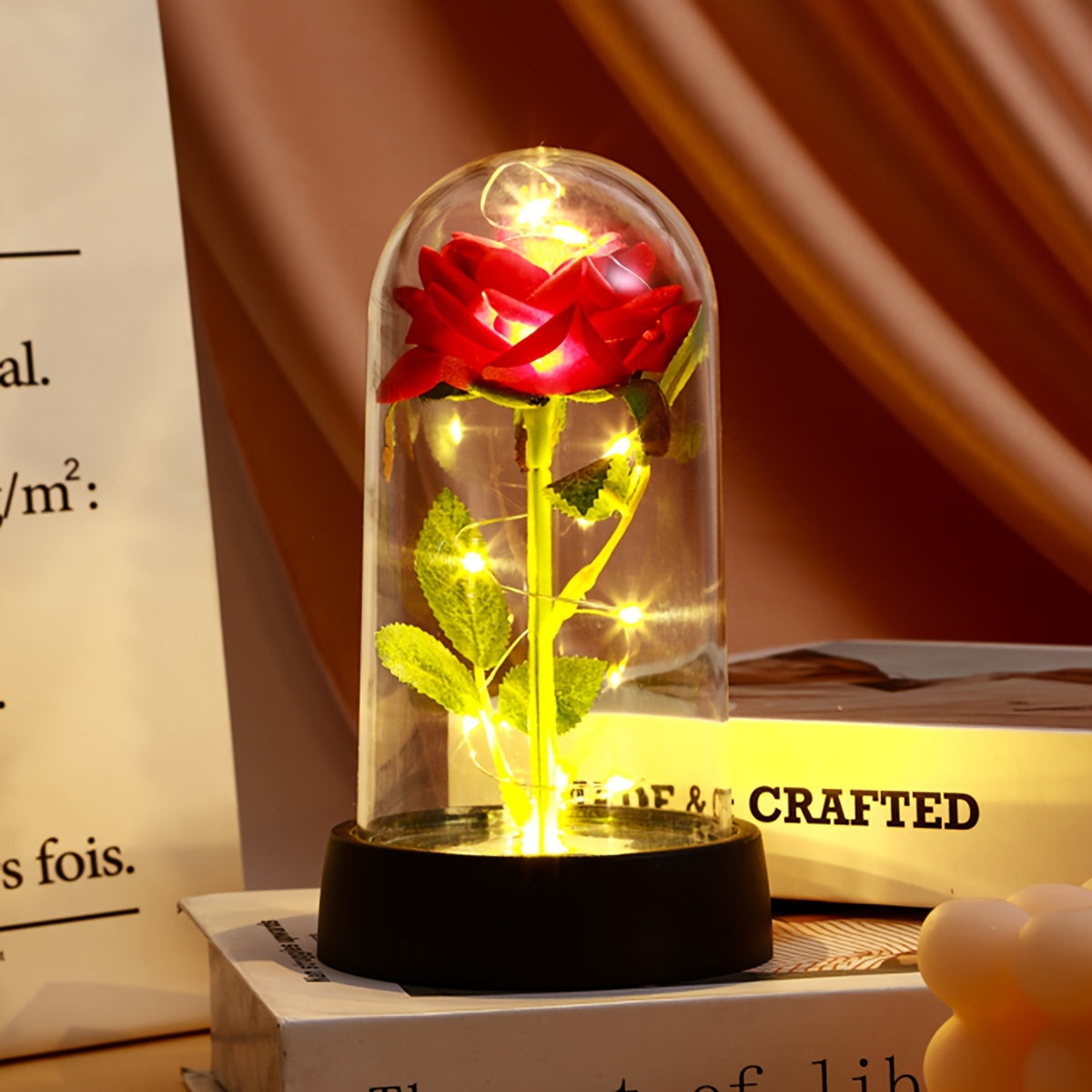 Create a lovely LED rose night light, ideal for romantic decor and gifts on special occasions like Valentine's Day or Mother's Day. Great for desktops, flower decorations, or as a