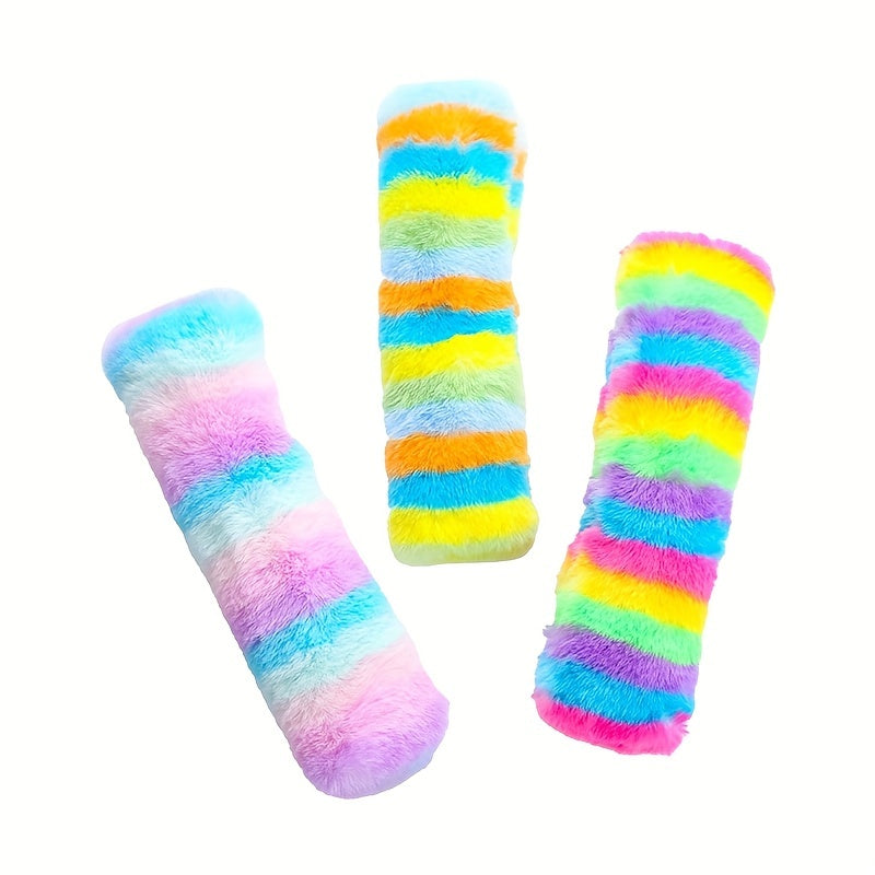 Interactive cat toy set includes plush pillow, cat chew toy, and squeak toy, ideal for indoor kitten playtime.