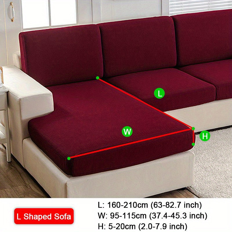 Waterproof Jacquard Sofa Slipcover protects furniture with elastic cover. Polyester material enhances home decor.