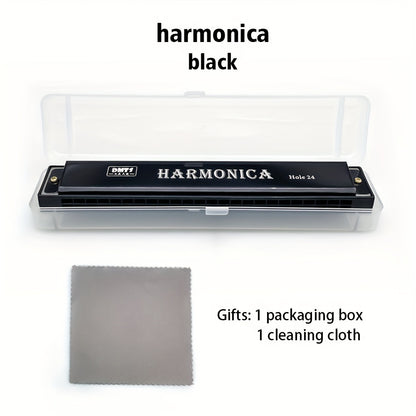 24-hole Metal Harmonica for Adults to Learn and Play