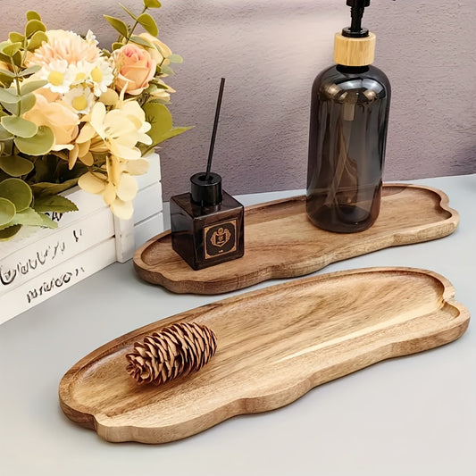 Premium Acacia Wood Tray 29*10.6cm for Home Decor and Serving Desserts, Snacks, Fruits and Appetizers at Festive Occasions.