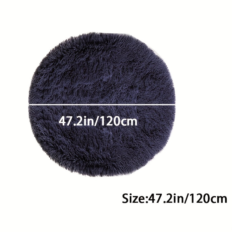 Round Large Ultra Soft Plush Rug - Non-slip and Waterproof Shaggy Throw Rug for Living Room, Bedroom, Nursery, Game Room, and Dormitory. Perfect Teenage Room Decoration - Room Decor (10.16cmX10.16cm)