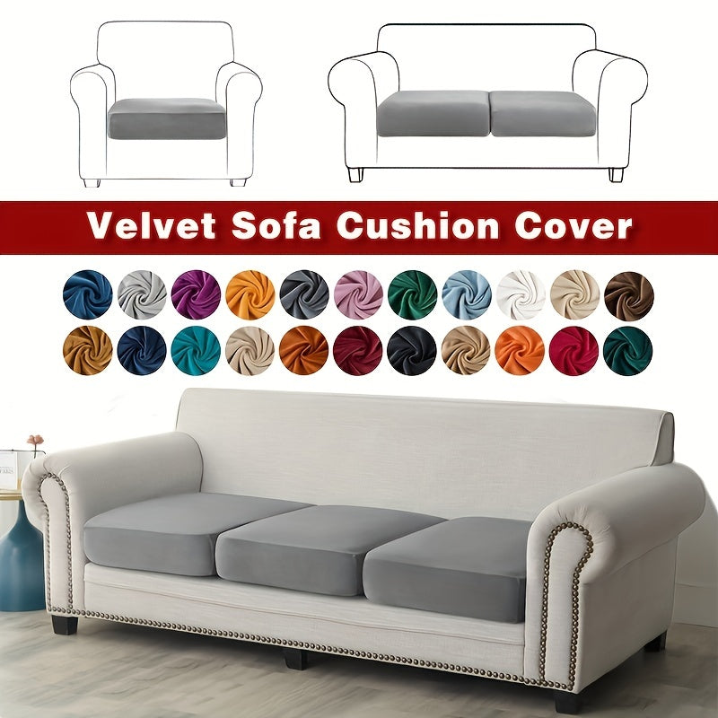 Non-slip velvet sofa slipcover for living room or office home decor.