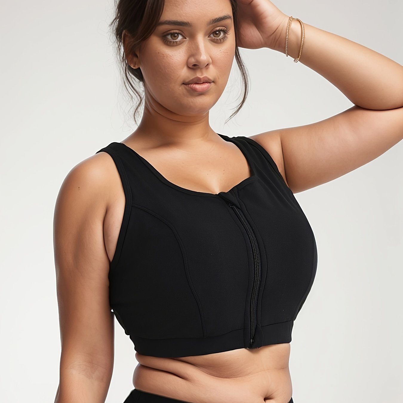 Plus Size Black Sports Bra