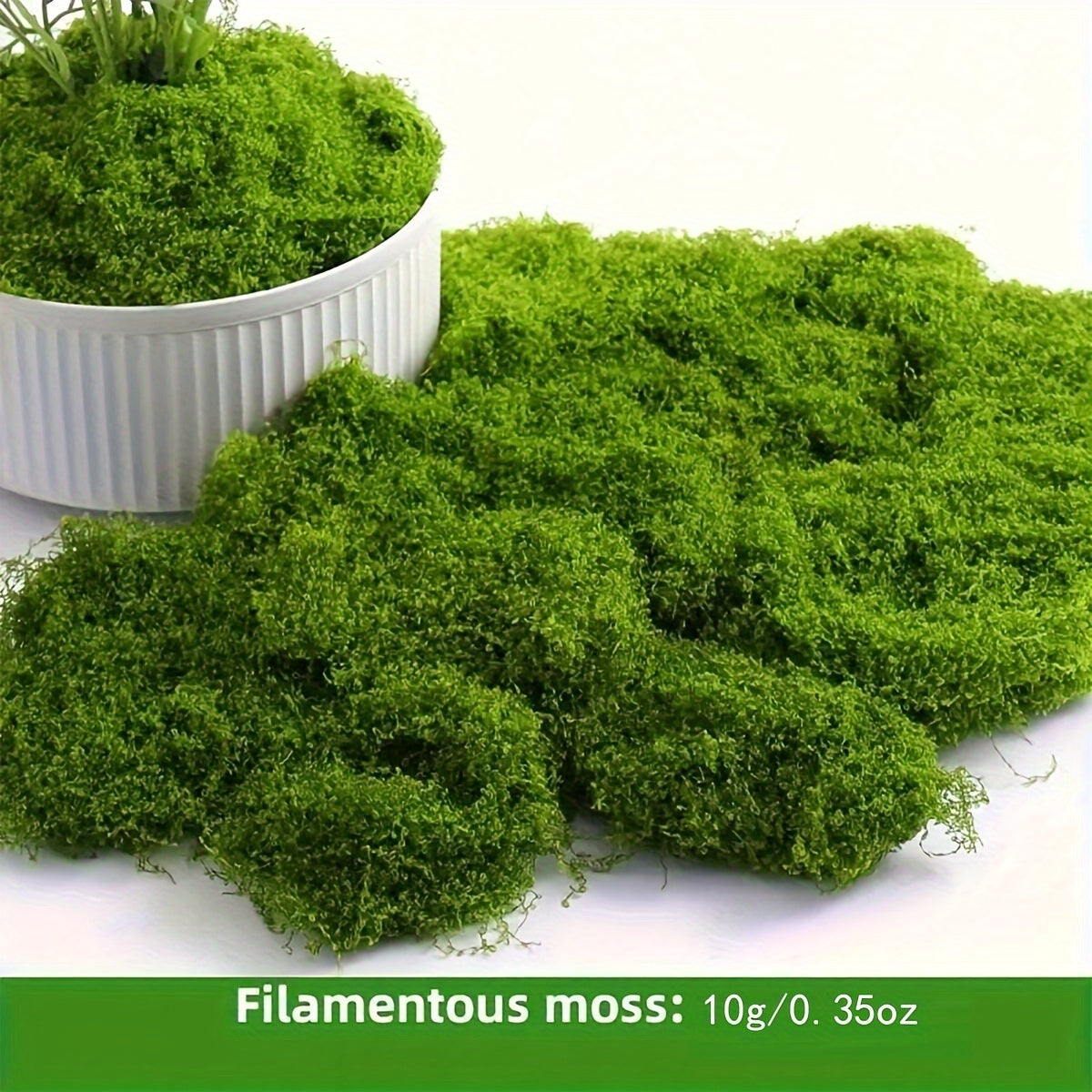 1pc 0.35oz Vibrant Green Artificial Moss for Home Decor and Indoor Greenery in Miniature Landscapes, Potted Plants, and Terrariums