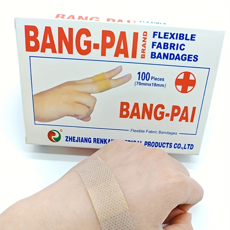 100 waterproof and breathable bandages for comfortable and flexible abrasion protection, suitable for home and outdoor use.