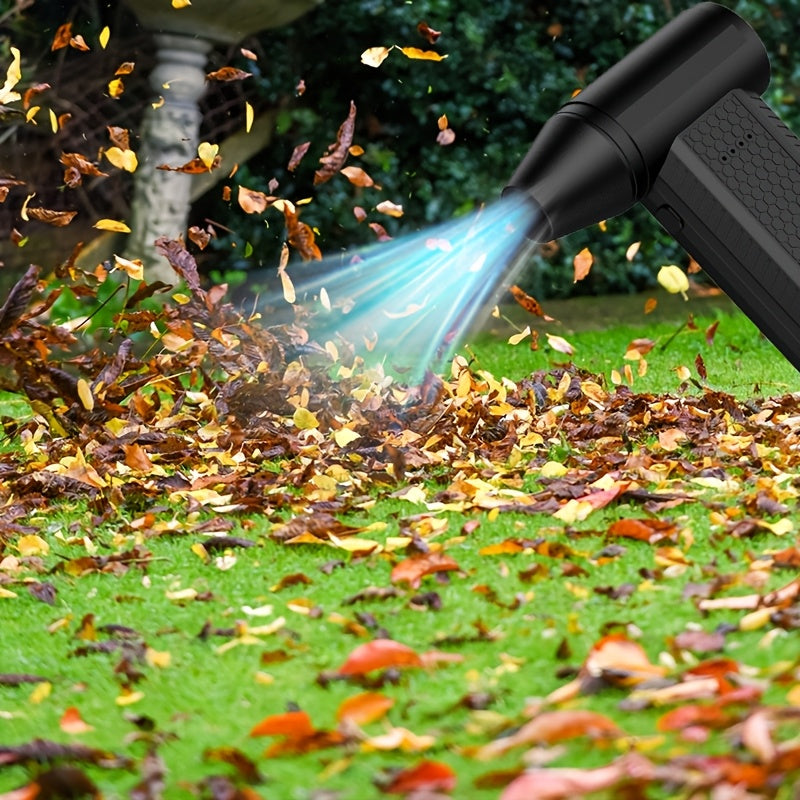 Wireless Handheld Air Blaster with TurboFan Technology, 130,000 RPM, 3-Speed Adjustable, 8000mAh Rechargeable Lithium Battery, Portable Dust Collector for Outdoor, Patio, and Floor Cleaning