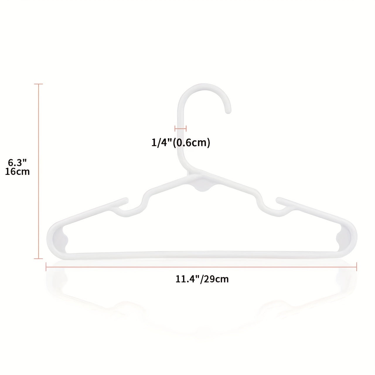 Compact Kids' Hangers - Set of 20 or 40, Made of Sturdy Non-Slip Plastic, Designed for Boys and Girls, Great for Organizing Nursery and Closet Space