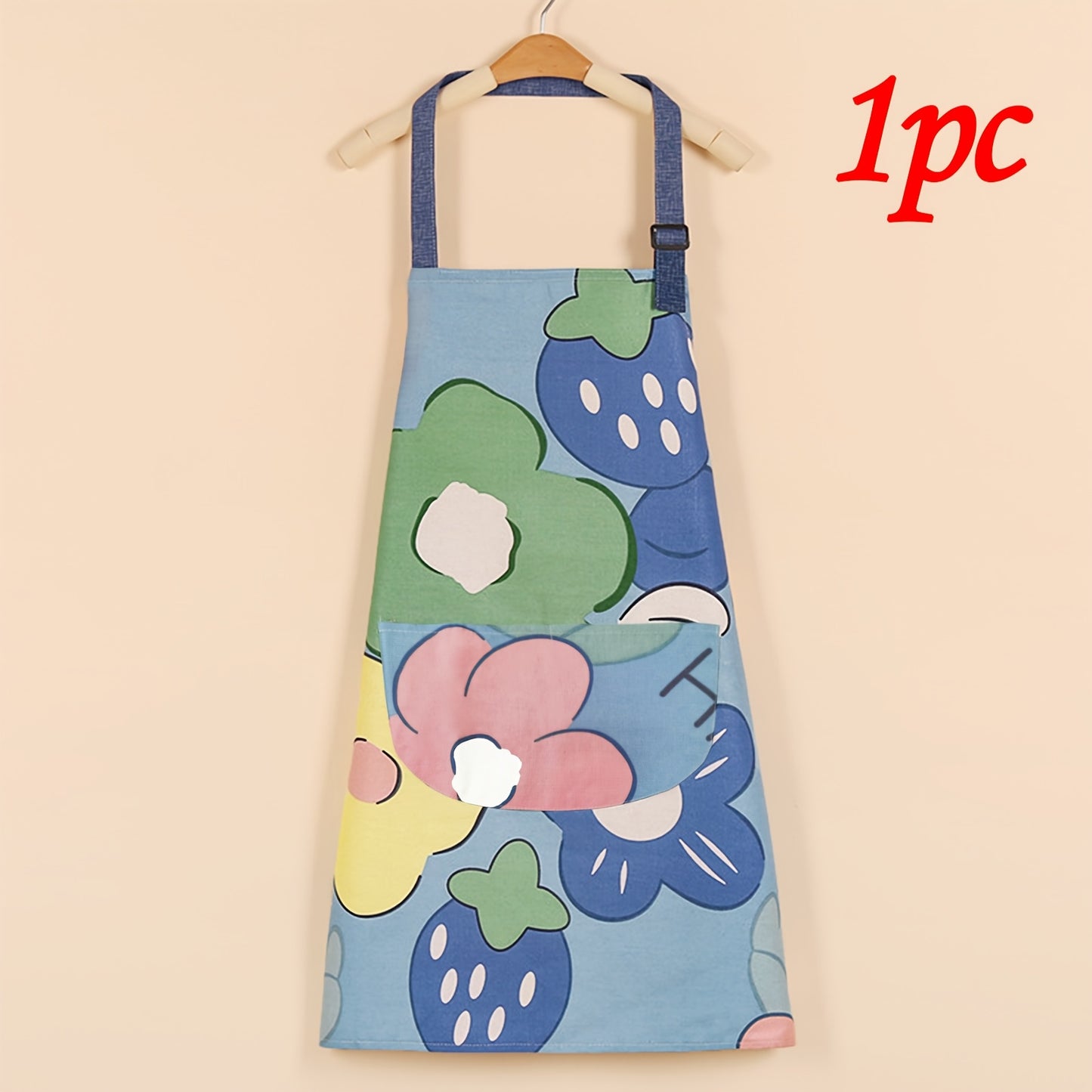 Adjustable bib aprons with big pocket, waterproof for cooking, baking, and chefs. Suitable for men and women.