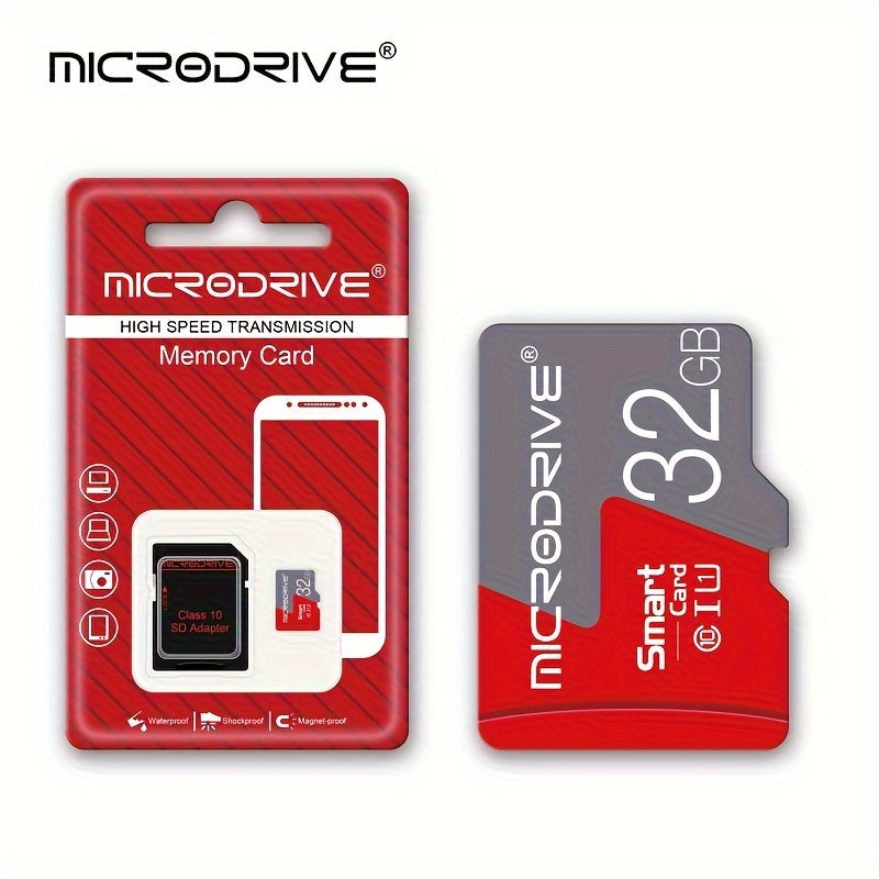 High Speed Class 10 Micro SD Memory Card with SD Adapter - Available in sizes up to 256GB and U3 Rating for expanding storage in smartphones, cameras, DVR, and monitors.