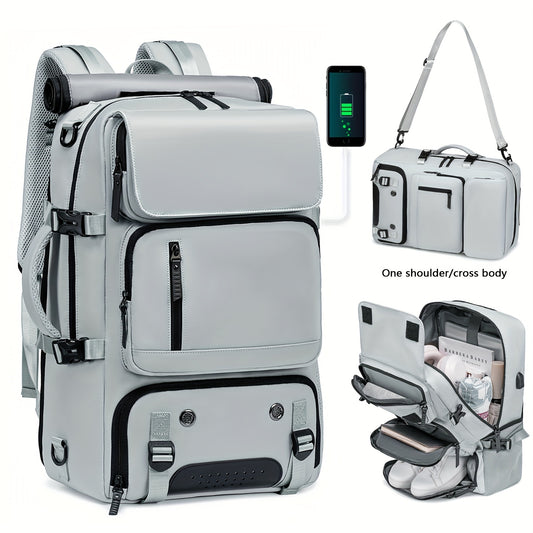 1pc 3-in-1 Laptop Backpack with Large Capacity for Traveling & Business