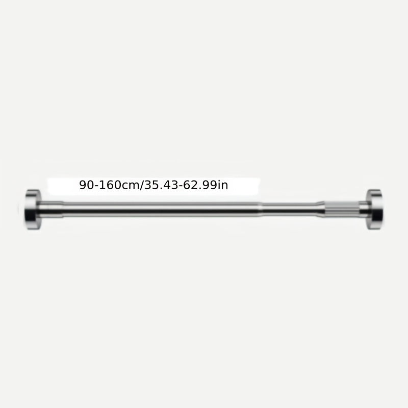 Contemporary Telescopic Stainless Steel Clothes Drying Rod, No-Drill Curtain Rod for Bathroom, Adjustable Retractable Rod for Bedroom, Balcony Hanging Bar for Clothes