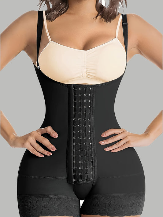 Womens High Compression Shapewear Bodysuit with Tummy Control and Capri Pants