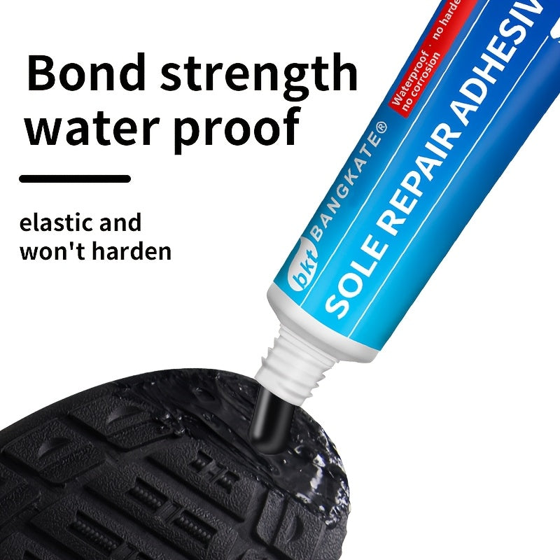 Repair cracked shoe soles with durable waterproof adhesive.