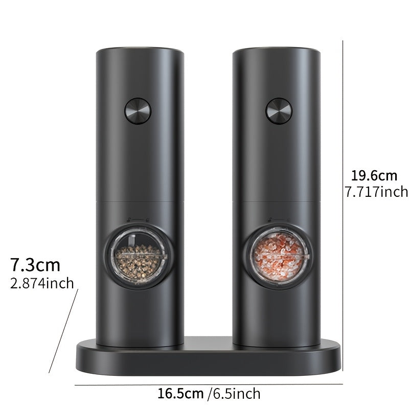 The CLITON Electric Pepper Grinder is a convenient and stylish addition to your kitchen. This grinder features a built-in storage base for whole black pepper, and automatically grinds salt, pepper, and other spices with ease. Made of durable plastic and