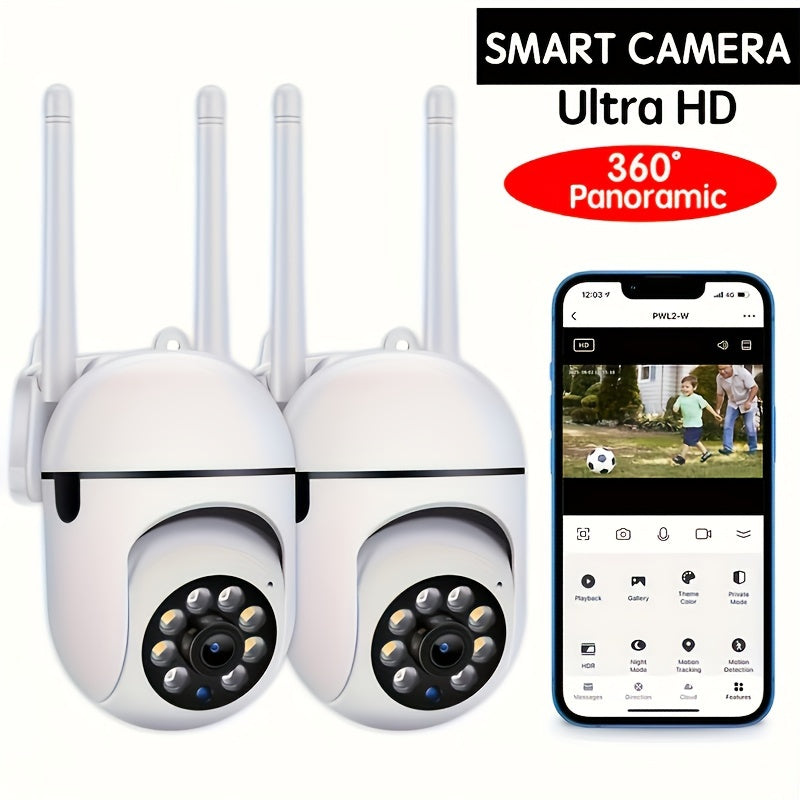 Enhance your surveillance with the 1pc 1080P HD Smart Security Camera. This 360° Panoramic Wireless CCTV features Motion Tracking, Two-Way Audio, Full Color Night Vision, and can be powered by USB. It is Wi-Fi Enabled and Compatible with Smartphones for