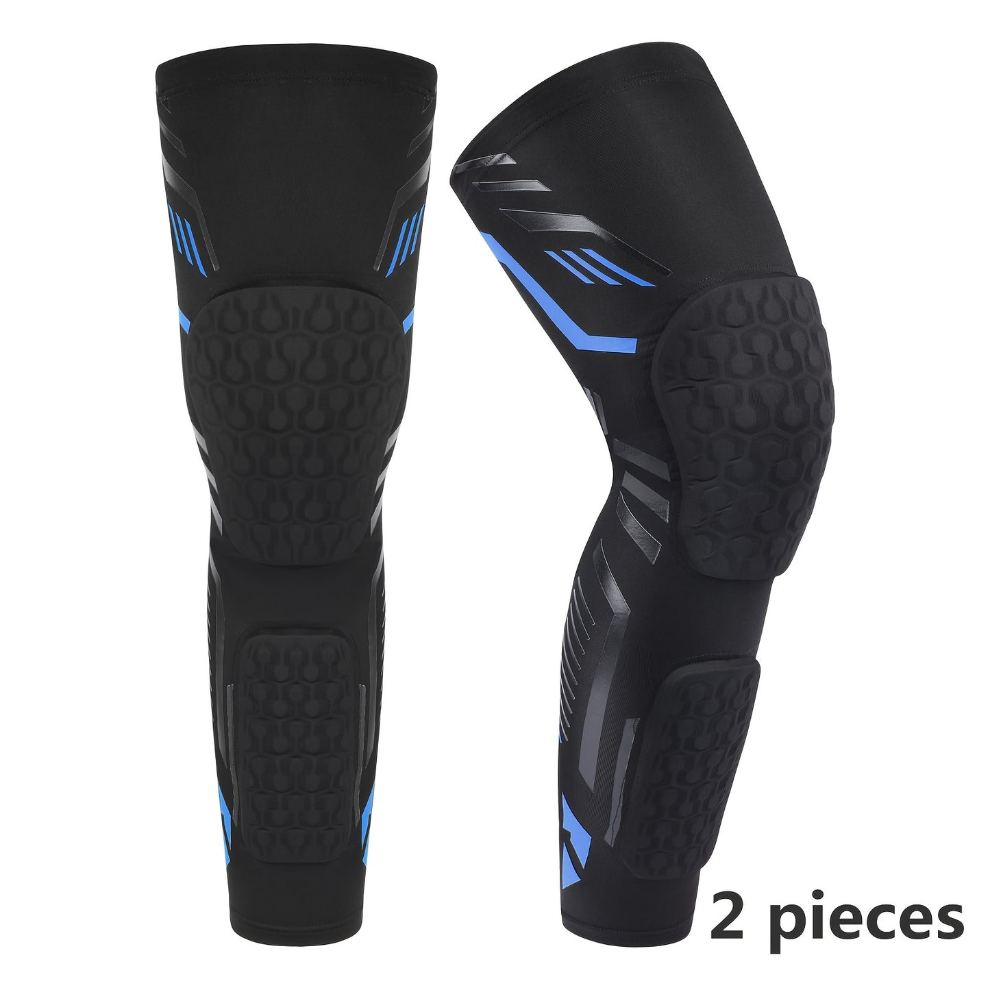 1 or 2 Sports Knee Pads with breathable compression and honeycomb padding, designed for patella stabilization and suitable for outdoor activities like basketball, cycling, soccer, rugby