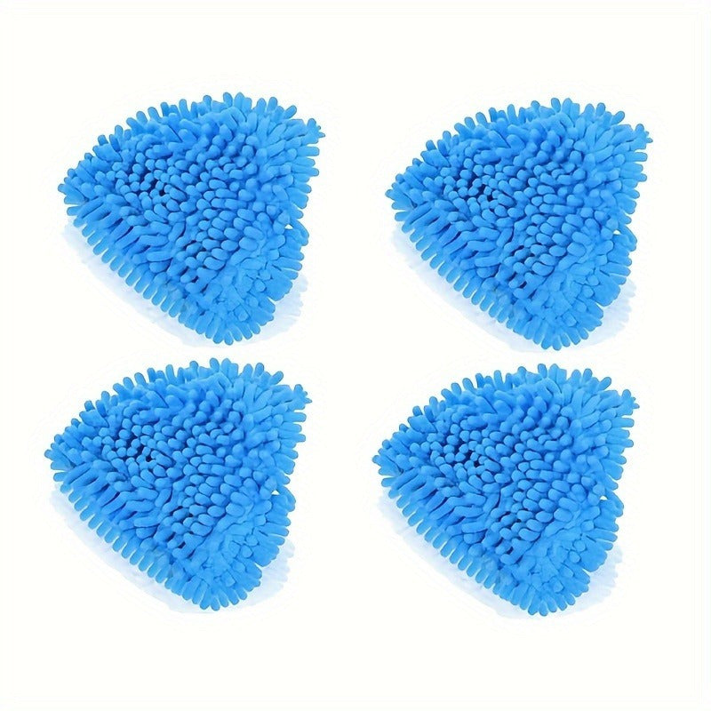 4 pieces of Triangle Mop Replacement Pads - Exceptional for Removing Dust & Stains, Highly Absorbent, Reusable and Long-lasting, Suitable for Wet or Dry Cleaning, Effortless Cleaning Must-have Tool