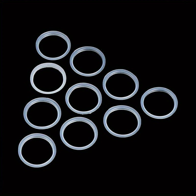 Nespresso Coffee Pods 10 Pcs Premium Food-Grade Silicone O-Ring Seals- Leakproof & Durable for Stainless Steel Refillable Capsules - 3.0cm Diameter, White.