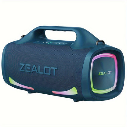 Беспроводная портативная колонка ZEALOT S79 100W с 4 динамиками, поддерживает TF-карту/USB/AUX/TWS, подключается к мобильным устройствам и телевизорам, идеально подходит для уличных вечеринок и домашних кинотеатров.