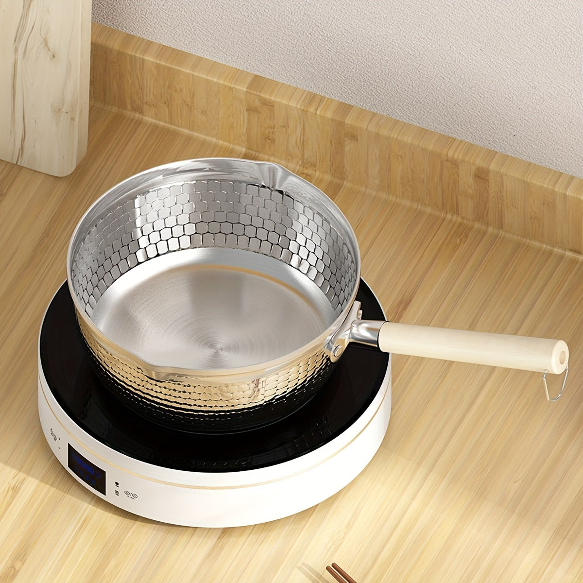 Premium 304 Stainless Steel Saucepan - 1 Piece, Thick, Non-Coated for Healthy Cooking, Ideal for Soups & Children's Meals