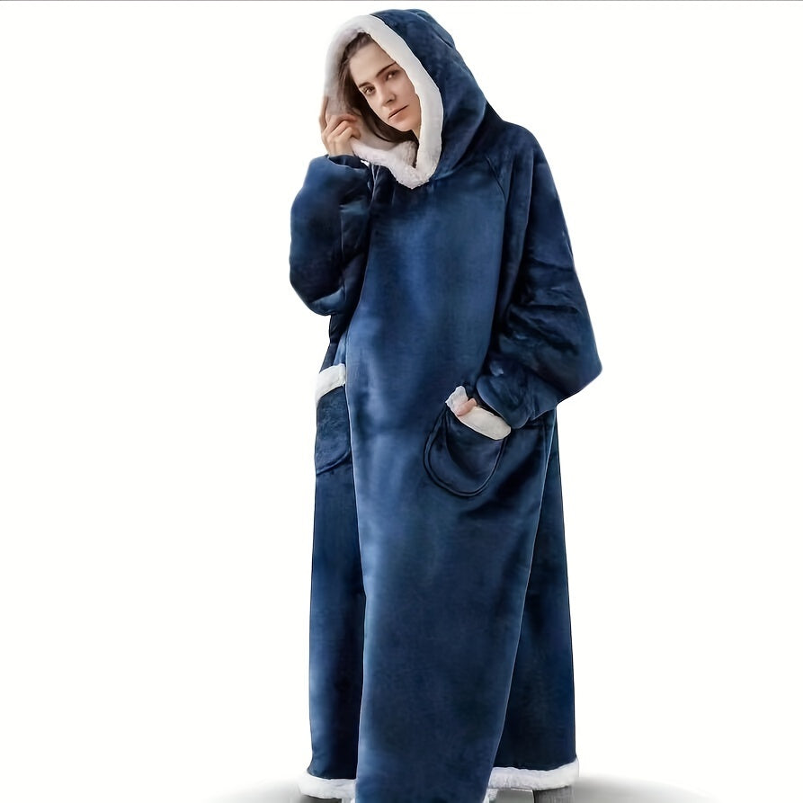 Stay cozy and warm with our Wearable Blanket Hoodie for Women and Men. This Super Warm and Cozy Giant Blanket is made from thick fleece, making it the perfect gift for Boys, Girls, and Adults.