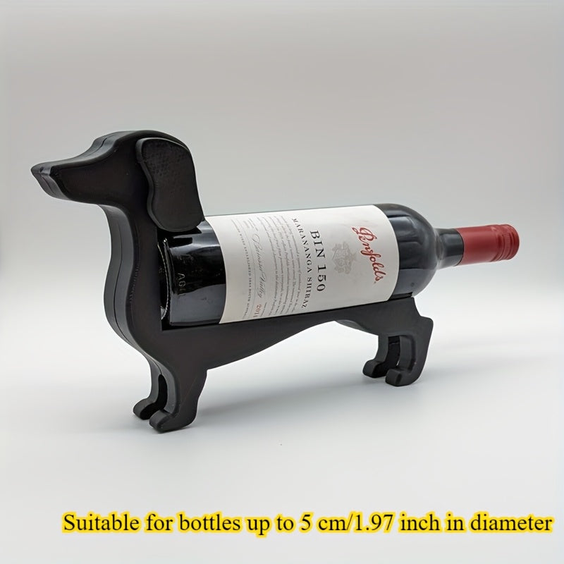 Adorable Dachshund Wine Bottle Holder fits bottles up to 5cm/1.97 inch wide.