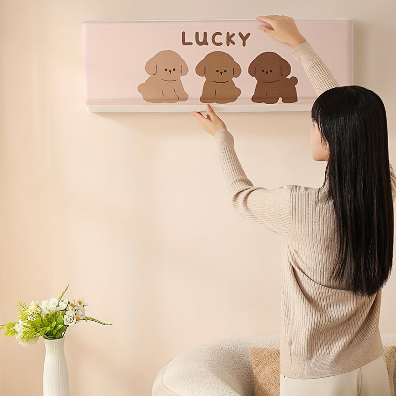 Protect your indoor furniture and home decor from dust with this easy-to-install, washable and breathable fabric dust cover featuring a cartoon pattern. Ideal for wall-mounted air conditioners, this cover is a stylish and practical addition to any home.