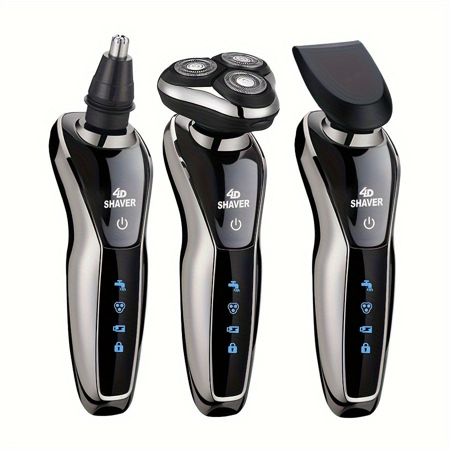 3-in-1 Electric Shaver with USB Charging and 3D Floating Shaving, Men's Holiday Gift