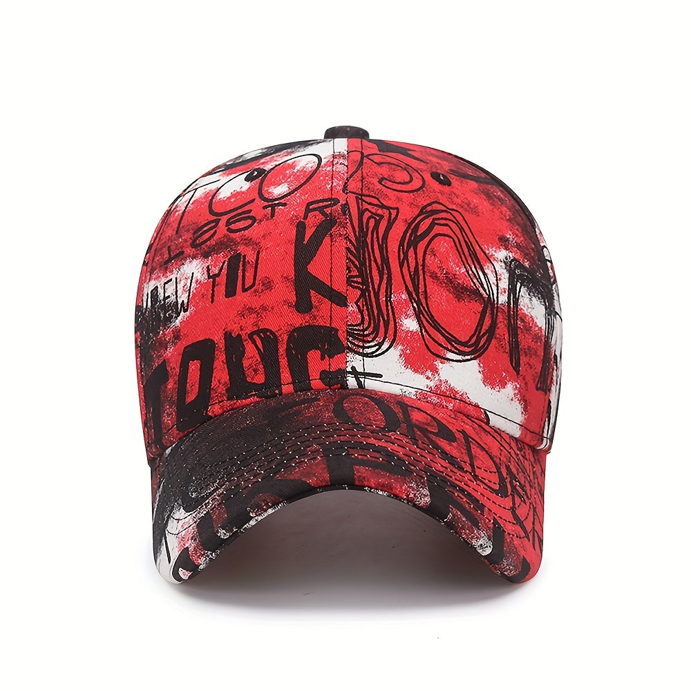 Trendy Graffiti Flower Cloth Baseball Cap