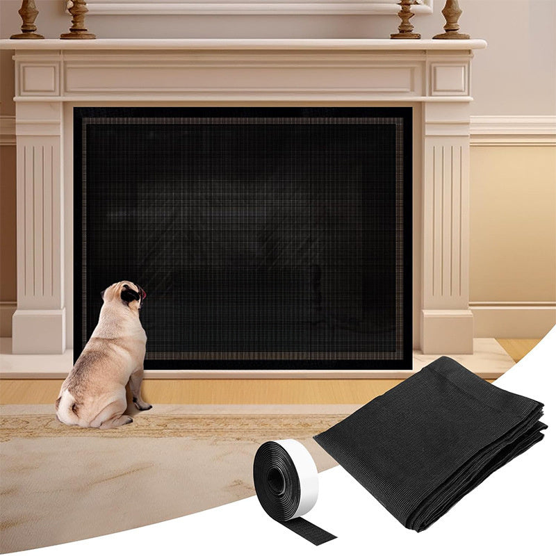 Fireplace Safety Screen for Pets: Keep your furry friends safe with this durable mesh fire guard. Easy to install, this protective barrier prevents pets from getting too close to your indoor fireplace when not in use.