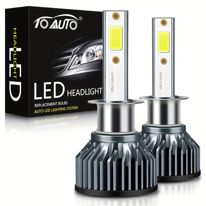 2pcs H4 LED Headlight Bulbs for Car, 40W, 12V, 6000K, Without Battery