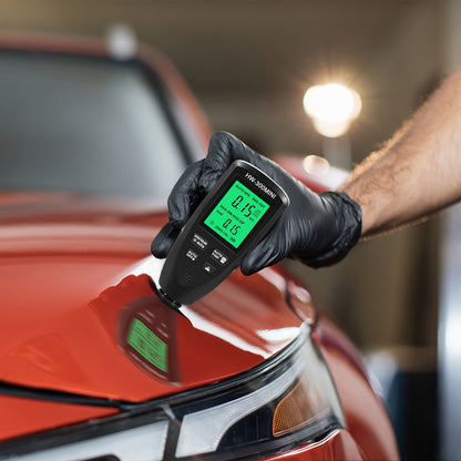 Shawty Automotive Paint Thickness Gauge is a high-accuracy meter with ABS clear display and auto substrate identification, powered by non-rechargeable AAA battery, making it ideal for used