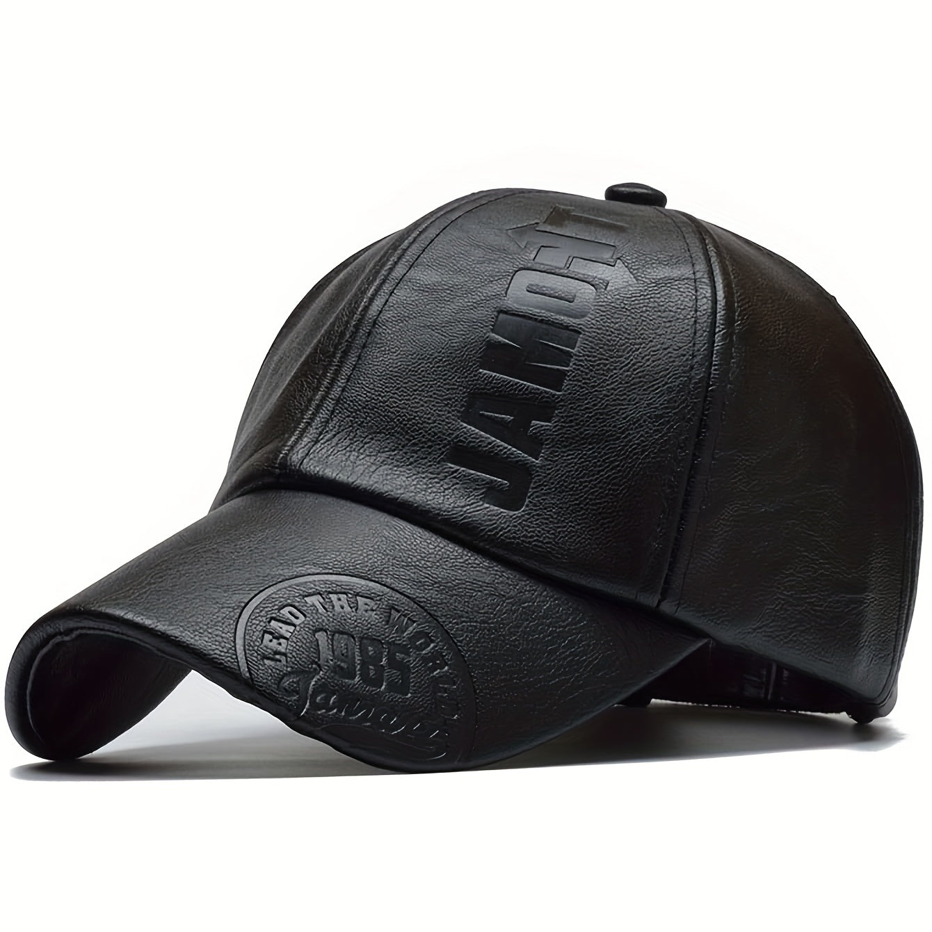 British PU leather baseball cap for men, adjustable and breathable. Perfect for all seasons and makes a great Christmas gift.