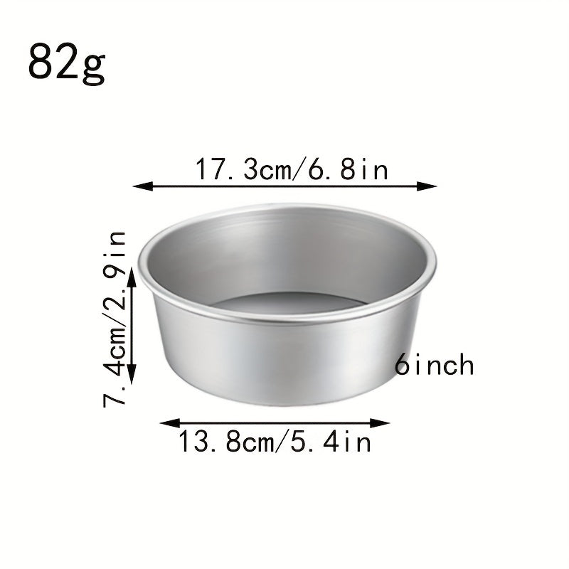 Thickened 8-Inch Round Oven Cake Mold with Solid Bottom for Household Use - Made of Anodized Aluminum, Perfect for Chiffon Cakes