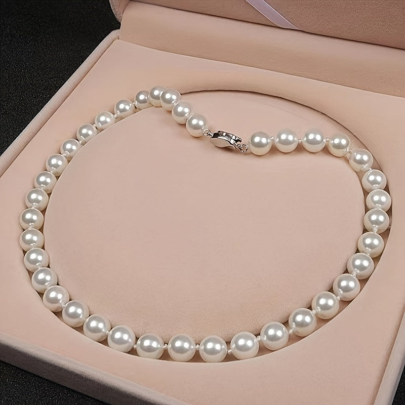 Stylish Freshwater Pearl Necklace, Ideal for Everyday or Special Occasions, Adds a Touch of Luxury to Your Outfit, Versatile and Elegant Fashion Accessory, Great for Weddings, Parties, or Gifts for Valentine's Day.