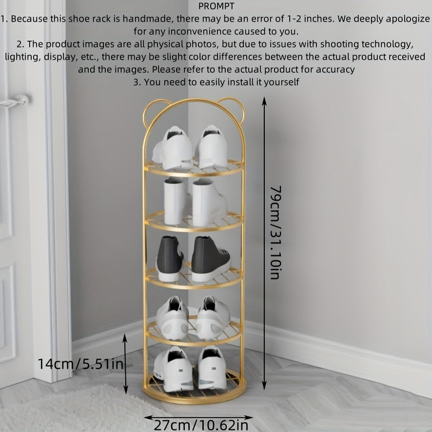 Compact Shoe Rack for Kids - Sturdy Metal, Multi-Level Storage Solution for Home & Dorm, White, Over-the-Door, Slim Design, Shoe Storage Unit