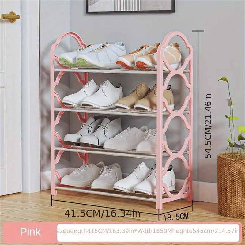 Simple to put together, dustproof shoe cabinet featuring a clear door - conveniently foldable for saving space in your living room, bedroom, or dorm. No need for installation.