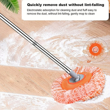 The Versatile 190.5cm Adjustable Dust Mop comes with 4 washable heads and is suitable for cleaning floors, walls, windows, and ceilings. Made of absorbent polyester, this mop is ideal for home use.