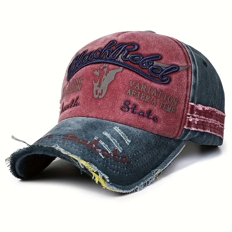 High Quality Men's Baseball Cap with Washed Embroidery