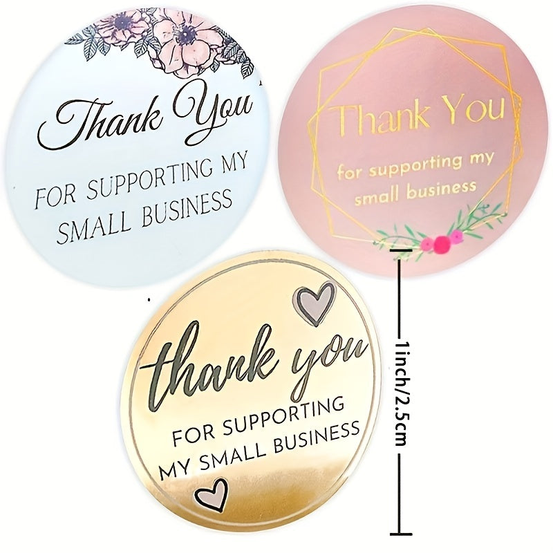 500 pieces 25mm Thank You Adhesive Stickers